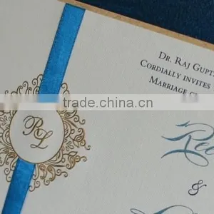 Peacock Velvet Wedding Invitation thumbnail-4