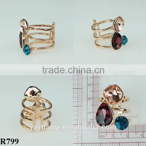 Online Wholesale The Crystal Ring Rhinestone Cluster Ring R799 thumbnail-2