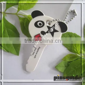Wholesale Good Quality Make Your Own Design 2D PVC Panda Key Cover For Kids thumbnail-1