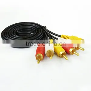 Factory Gold Plated Video Rca Cable 3 to 3 RCA Cable 10m 15m thumbnail-4