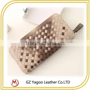 2015 Most Fashion Weave Calf Leather / pu Leather Wallet thumbnail-3
