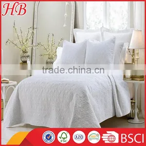Cotton Fabric Quilt Comforter Set, 3pcs Solid Comforter Sets With Quilting, Home Use Cotton Comforter Set thumbnail-2