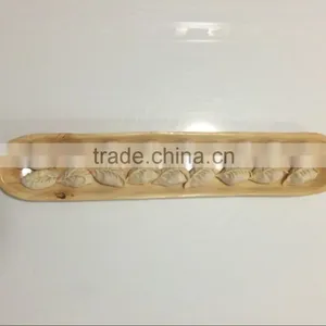 Handly Carved Wooden Cheese Platter Serving Board Fruit Long Bowl thumbnail-3