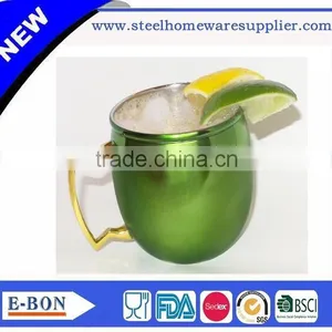 Fresh Green Color Moscow Mule Solid Mug thumbnail-3