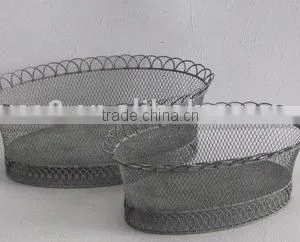 100597F-S/2 Oval Metal Basket thumbnail-1