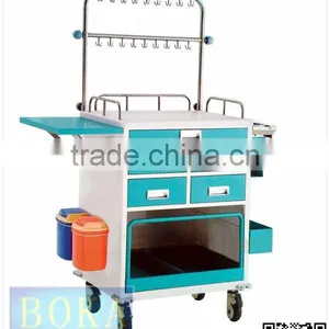 BK810 China Aluminium Steel Hospital Crash Cart Medical Trolley thumbnail-1
