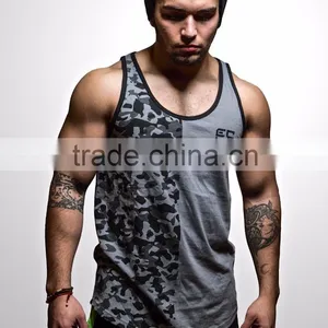 Sublimation Gym Singlet / Cotton Gym Singlet/100 Cotton Men Tank Top thumbnail-1