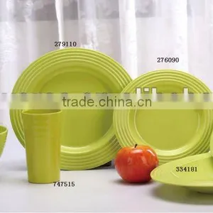 Plain Color Green Melamine Tableware Kitchenware Sets for Restaurants thumbnail-1