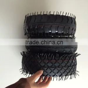 Tire 4.10x3.50-4 Steel Wheel Green 4 Ply 340-4 Tyre for Wheelbarrow thumbnail-4