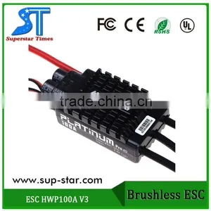 Original Hobbywing Platinum 100A V3 High Performance ESC for Align TREX 550 600 700 Helicopter Fixed Wing ESC thumbnail-1