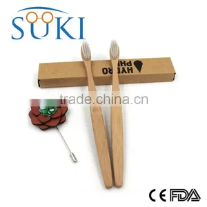 Top Quality 100% Biodegradable Environmental Charcoal Bamboo Toothbrush Natural Bamboo Handle Hotel Bamboo Toothbrush Quality Choice thumbnail-3
