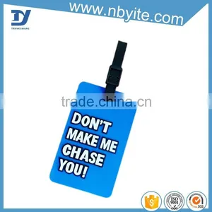 Chinese Factory Direct Sale Shapes Custom Plastic Soft Pvc Luggage Tag thumbnail-6