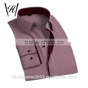2016 New Style Floral Stripes Work Male Shirts thumbnail-1