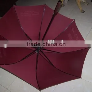 2015 Red Double Fluted Ribs Wholesale Golf Umbrella thumbnail-4