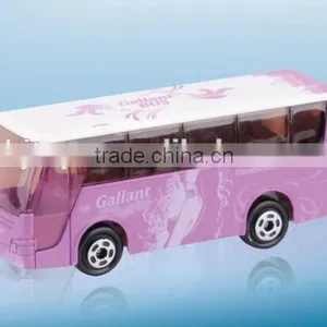 Mini Alloy Bus Toy, Metal Sliding Bus Model Toy 48pcs/box thumbnail-2