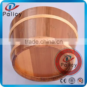Bottomless Two Tone Sauna Bucket With Plastic Liner, Wooden Sauna Bucket thumbnail-3