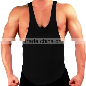 100% Cotton Mens Gym Singlet, Gym Tank Top thumbnail-2