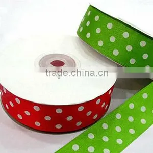 HOT SALE Fushia Dots Personalized Printing Satin Woven Fabric Ribbon, Woven Ribbon, Fabric Ribbon thumbnail-5