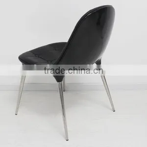 Diane Glass Fiber Reinforced Plastic Armrest Chair Hotel Dining Chair Leather Buckle Dining Chair thumbnail-5