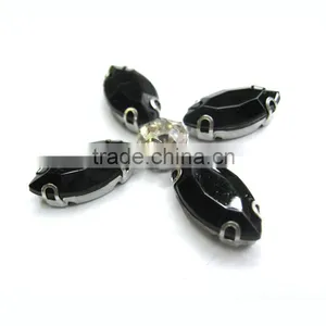Acrylic Navette Claw Stone Chunky Montee Shawl Resin Beads Colorful Garment Claw Sew on thumbnail-1