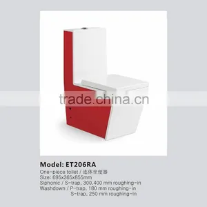 High Grade Bathroom Red One-piece WC ET206RA thumbnail-1