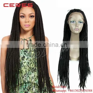 Lace Front Box Braid Wig Synthetic African Braided Wig for Black Women Quality Choice thumbnail-1