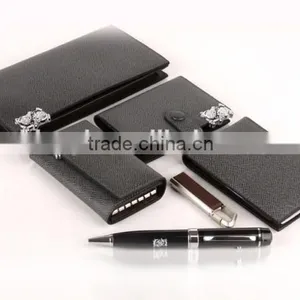Luxury Leather Men Wallet Christmas New Year Corporate Business Gift Set thumbnail-2