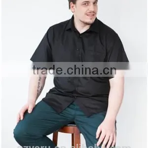 Men's Plus Size XXXL Etc Classical Casual Business Cotton Short Sleeve Shirt thumbnail-1