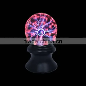 6 Inch With Peace Symbol High Quality Plasma Ball Cheap Party Lights thumbnail-1