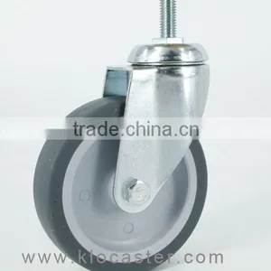 4" TPR Caster With Threaded Stem, 100mm TPR Caster thumbnail-1