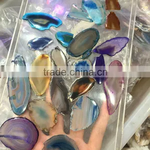 Natural Colorful Agate Slices Wholesale Crystal Ornaments thumbnail-1