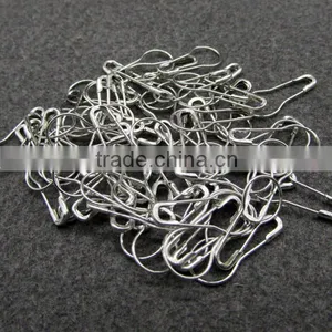 Nickel Safety Pin Pear Shape thumbnail-1