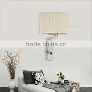 Two Heads Hotel Decorative Wringle Shade Led Wall Sconce,hotel Decorative Wringle Shade Led Wall Sconce,led Wall Sconce WL1082 thumbnail-1