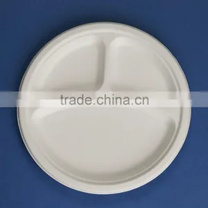 PL-10-3 Microwaveable Freezable Disposable 3 Comparts Kids Party Round Plates Quality Choice thumbnail-3