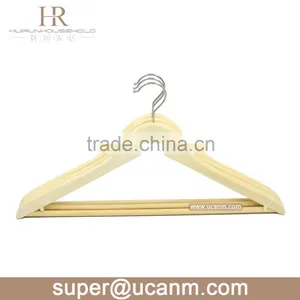 HRW-3001N A Grade Without Paint Wood Cheap Clothes Hanger for Suit Shirt thumbnail-2