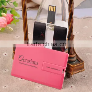 Chinese Bulk Promotion OEM Logo USB 2.0 Ultra-thin Credit Card Usb Flash Disk thumbnail-2