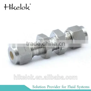 Alloy 20 400 600 625 6000 Psi 1/16" 1/8" 1/4" 3/8" 1/2" 1/4" 1" Bulkhead Union Connector thumbnail-1
