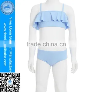 Comfortable Nylon Big Flounce Importers Lovely Girls 7-16 Swimwear for Kids thumbnail-1