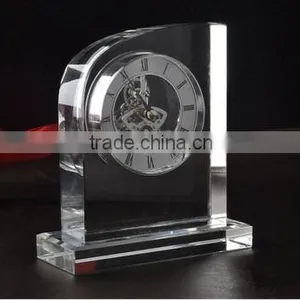 Crystal Desktop Clock for Business Gift Decor thumbnail-1