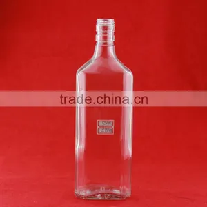 Popularity Cheap Printing Triangle Shape Bottles Vodka Liquor Frosted Bottle Super Flint Spirit Bottles thumbnail-4
