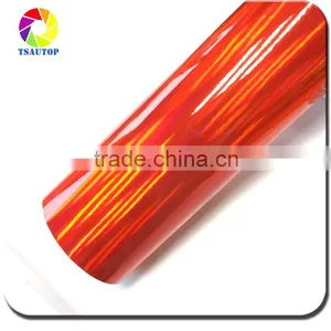 7 Colors 1.42*20m Air Release Bubbles ORANGE-green Rainbow Laser Holographic Wrapping Car Vinyl Car Wrap thumbnail-2