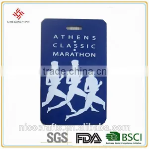 PVC Embossed Rectangle Airplane Luggage Tag For Traveling thumbnail-1