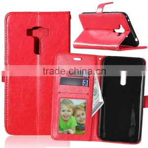 Plain Customer OEM Flip Cover PU Leather Case for ASUS 3 ZE552KL (5.5), With Card Slot and Stand Function thumbnail-1