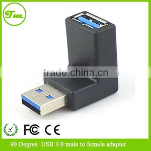 USB 3.0 A Male to Female Extension Cable 90 Degree Right Angle Adapter thumbnail-1
