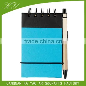 Wholesale Stationery Notebook a5 Eco Recycled Fsc Paper Spiral Notepads With Pen thumbnail-2