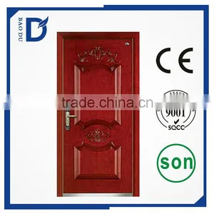 Latest Design Bullet Security Stainless Steel Wooden Mixed Structured Single Metal Armored Door thumbnail-1