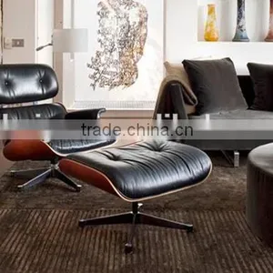 100% Italian Leather Sofa Lounge Chair Ottoman Footstool Retro Furniture thumbnail-5