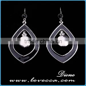 Hot 2015 New Product Jewelry Wholesale Fashion Crystal Silver Chrismas Earrings for Party thumbnail-2