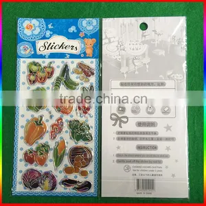 Embossed PVC Stickers Vegetable Design Stickers thumbnail-3