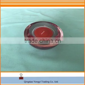 Muti-colored Round Glass Holder With Tealight Candle thumbnail-4
